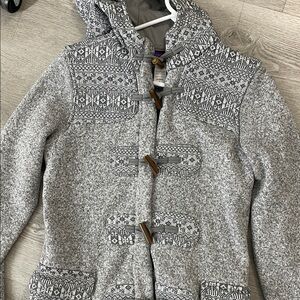 Gray Patterned Women's Sweater